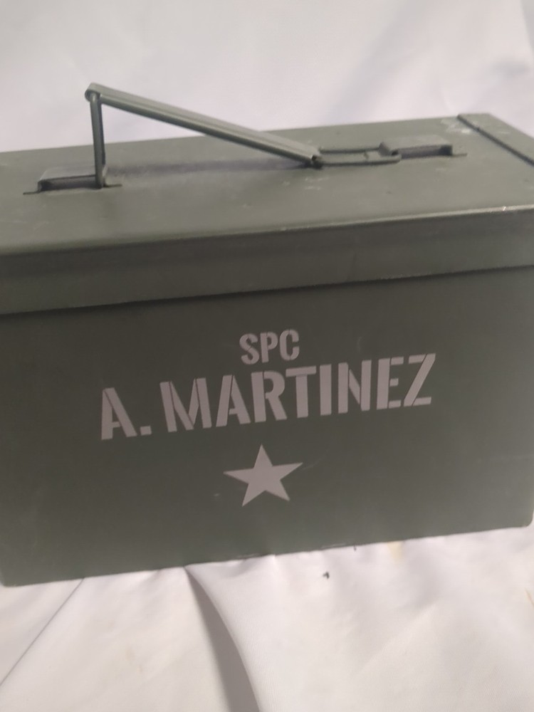 Metal Military Ammo Box Empty Storage Container
