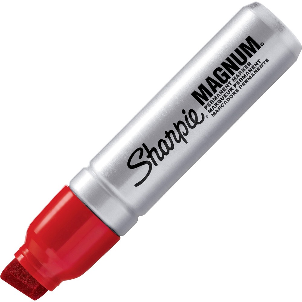 Sharpie Magnum Oversized Red Permanent Marker Chisel Tip 3-Pack - Bold & Durable