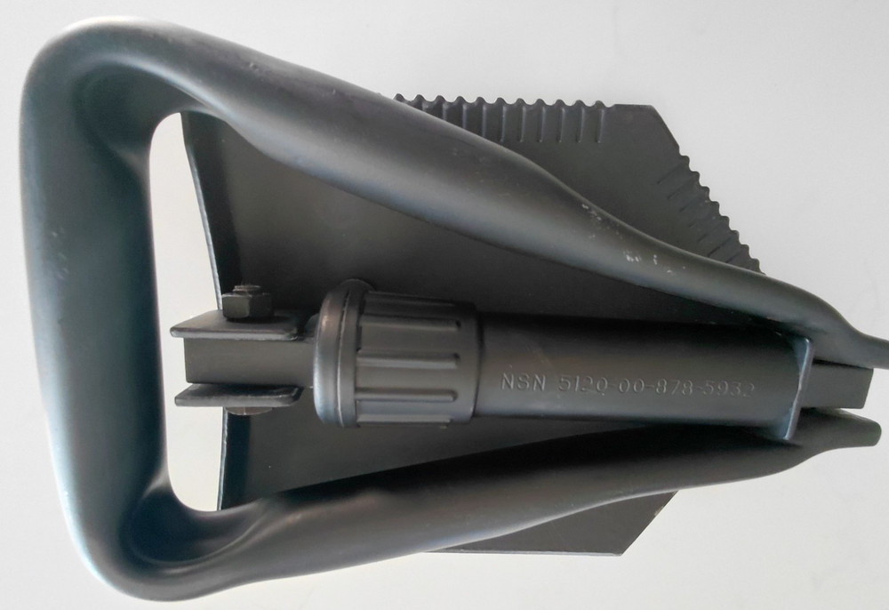 Genuine US Military Issue Entrenching Tool (E-Tool), Folding Shovel with Handle