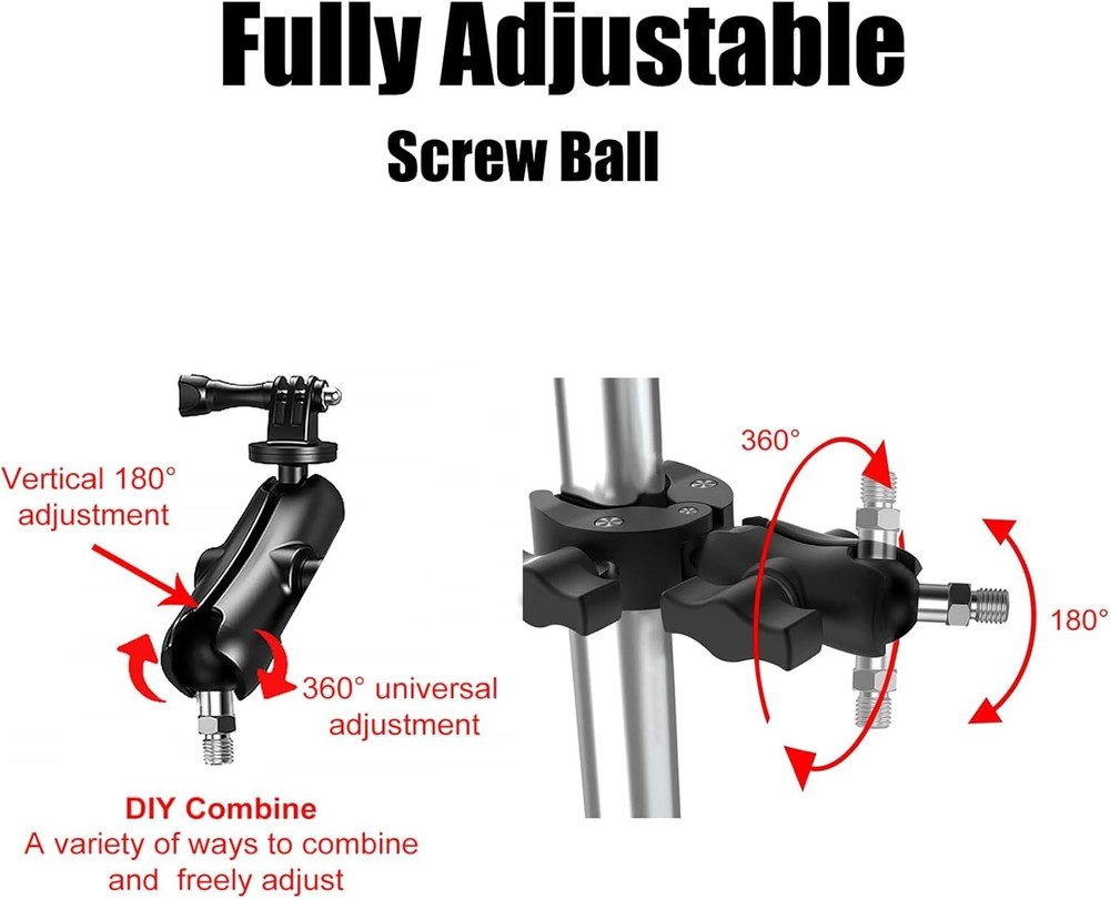 1'' Ball Adapter with M6 Threaded Post - RAM Mounts Compatible, Waterproof