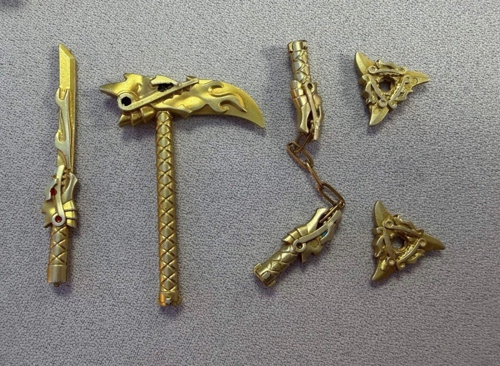 Custom Ninjago 4 Golden Elemental Weapons