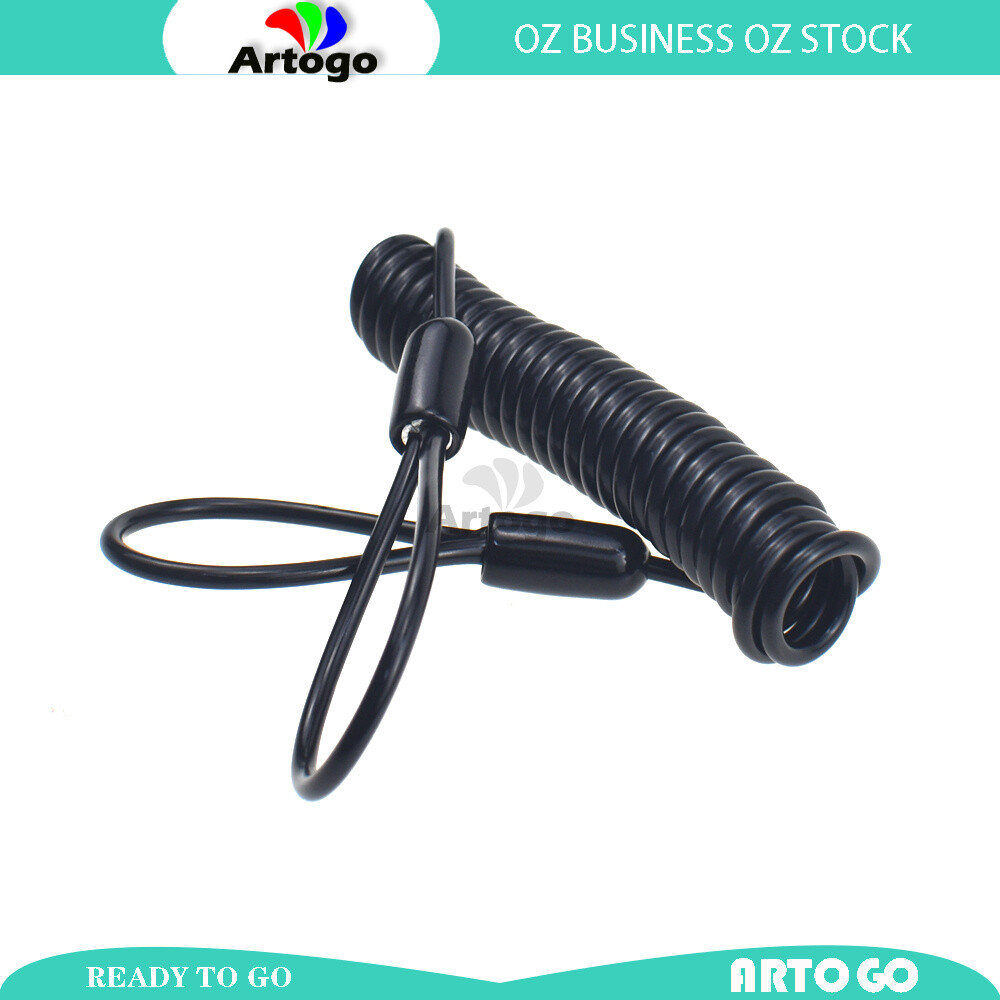 1.5M Long Motorcycle Disc Lock Black Warning Reminder Cable Security Scooter