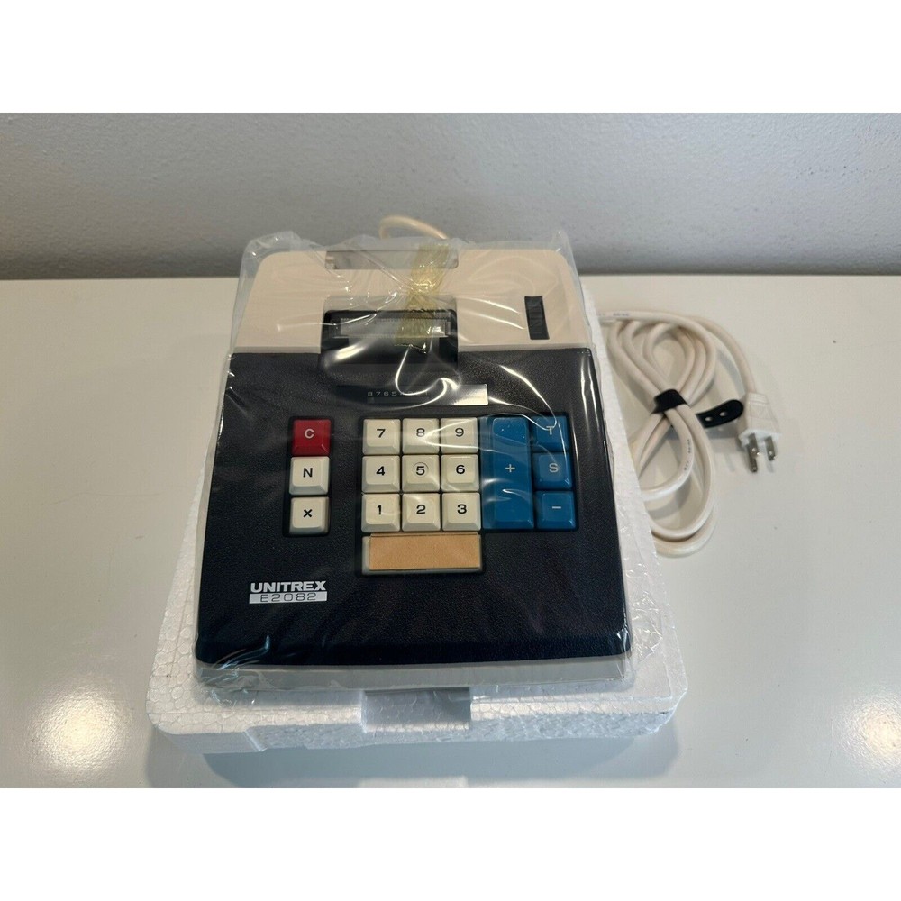 VINTAGE *NEW* 1970's Unitrex Eiko Electric E2082 10-Key Adding Machine Printer