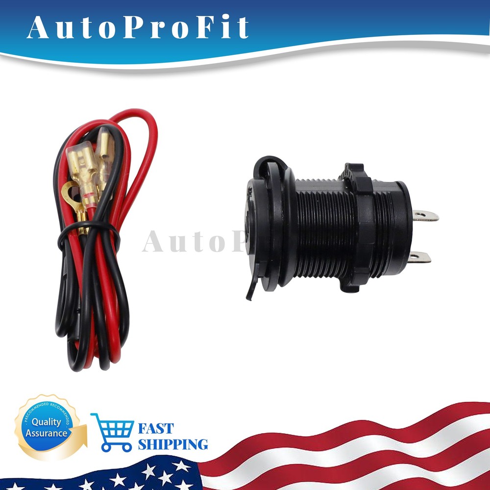 Cigarette Lighter Socket Power Outlet Socket Receptacle ATV Motorcycle Car 12V