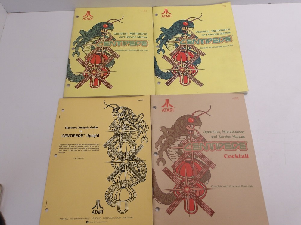 Atari- Centipede - Manuals, Schematics + MORE
