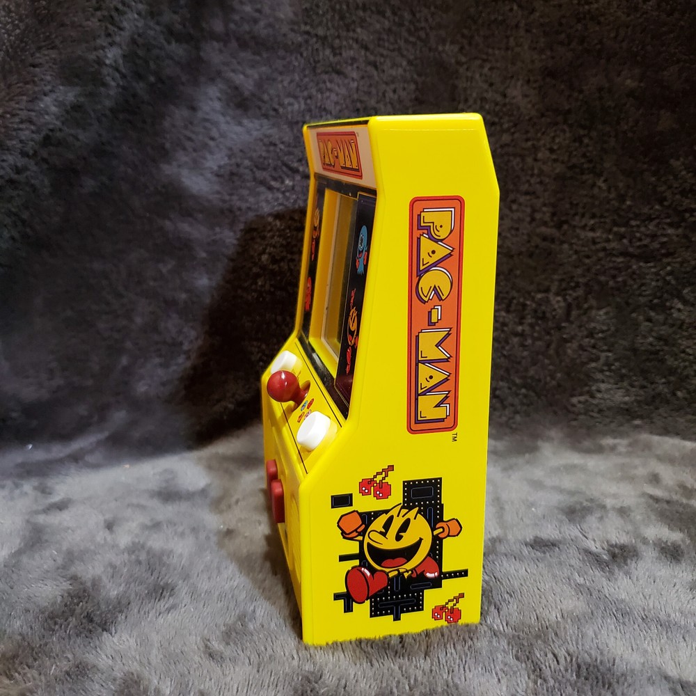 PACMAN Mini Handheld Arcade Game Bandai Namco Retro Video Machine- Working-Used
