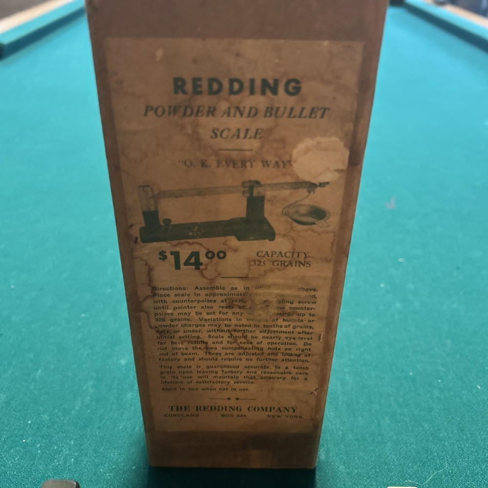 Vintage Redding Powder And Bullet Reloading Scale