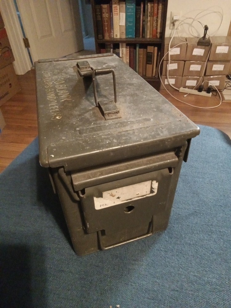 Ammo Box, Cal .30 Green, Empty Very Clean No Rust Stencil Good Shape