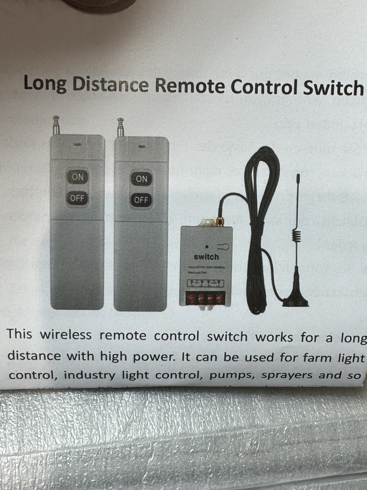 Meskliu Wireless Long Distance Remote Control Switch Kit