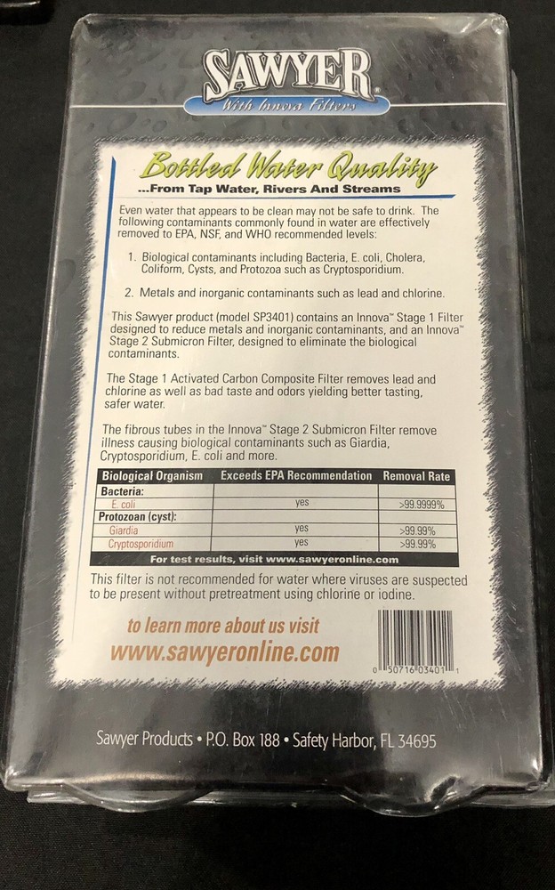 New Sawyer Biological Micro Water Filter SP3401 S3-4