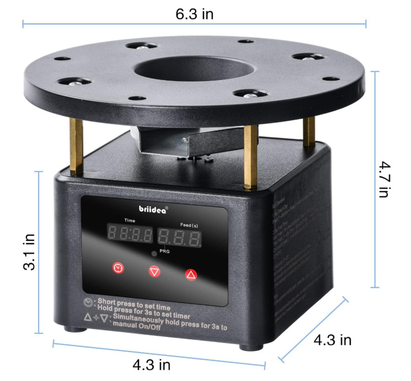 Deer Feeder Timer Kit All-in-One Motor with Programmable Digital Timer Black