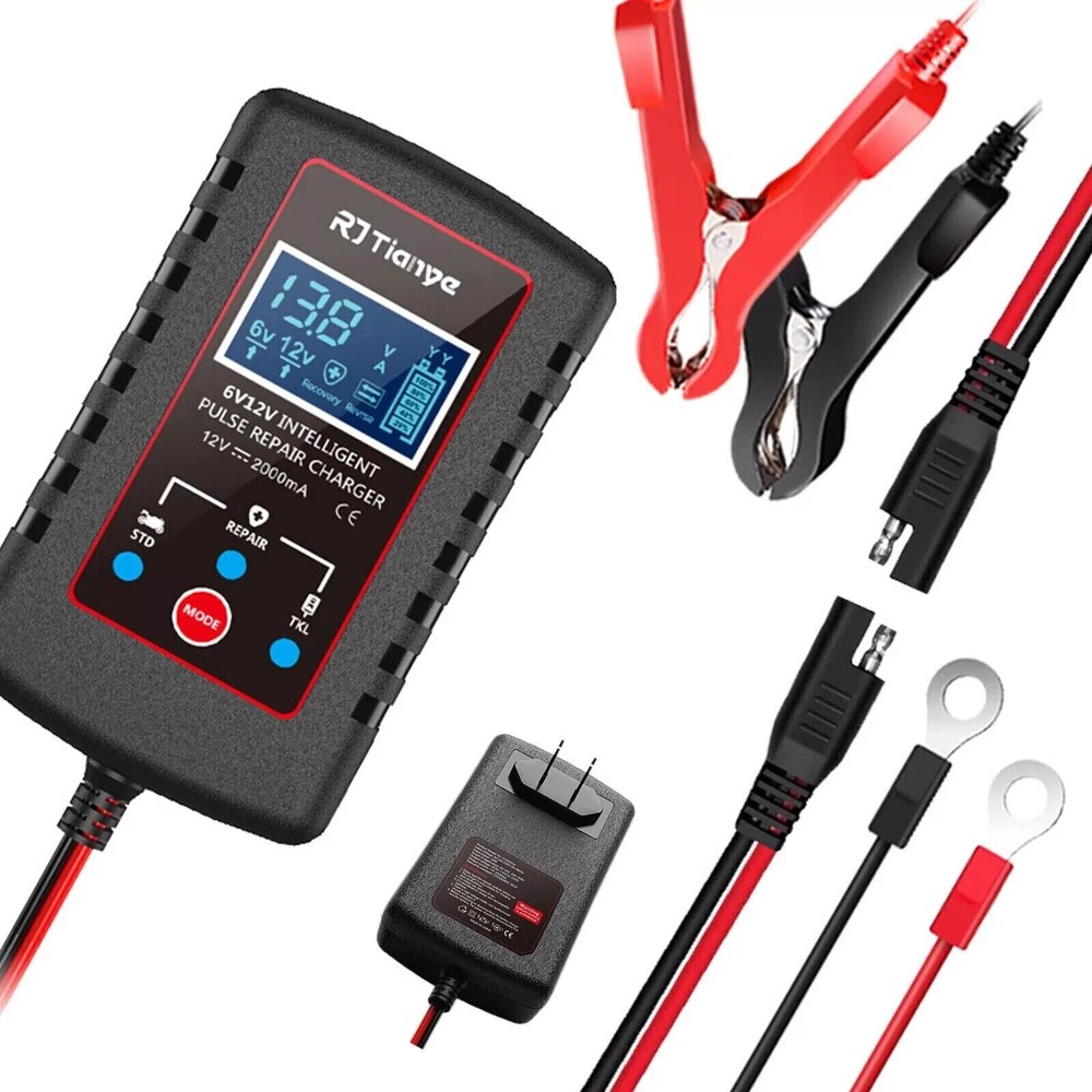 Automatic Battery Charger Maintainer Motorcycle Trickle Float For Tender 6V 12V