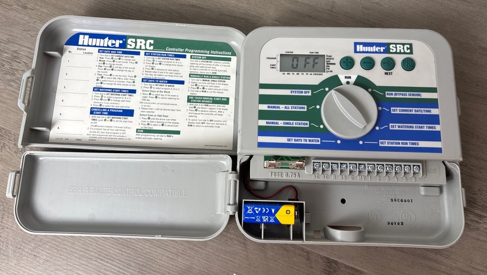 Hunter SRC Plus Sprinkler Irrigation 6-Zone Controller Timer Unit - Timer Only