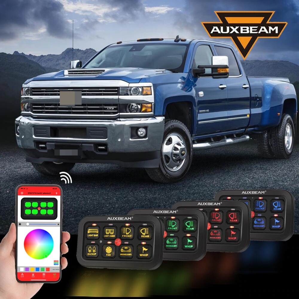 AR-800 8Gang Multifunction RGB Switch Panel w/bluetooth Controlled for Chevrolet
