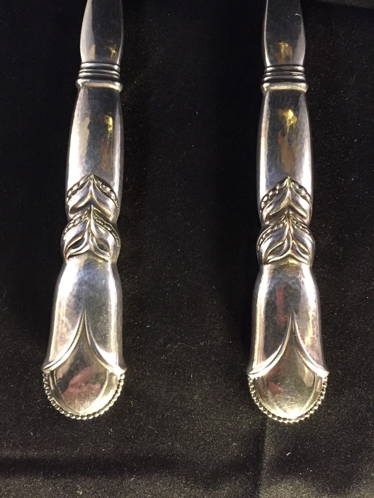 Georg Jensen Sterling Silver Salad Set Pattern # 57