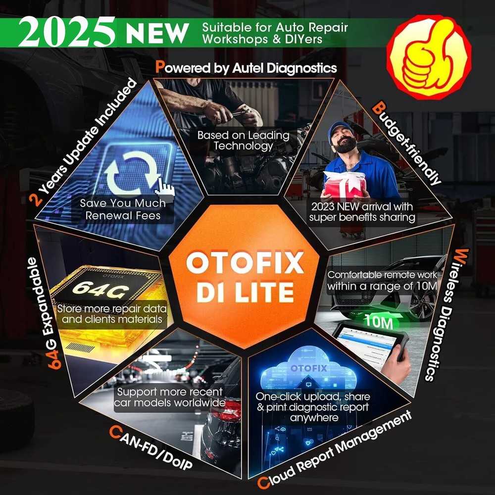 2025 OTOFIX D1 Lite Car Bidirectional Scanner Auto Full System Diagnostic Tool