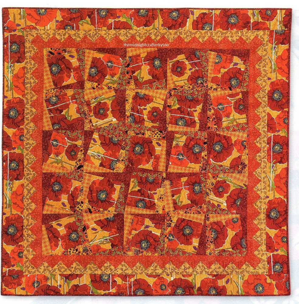 Poppies Quilt Pattern Pieced PM
