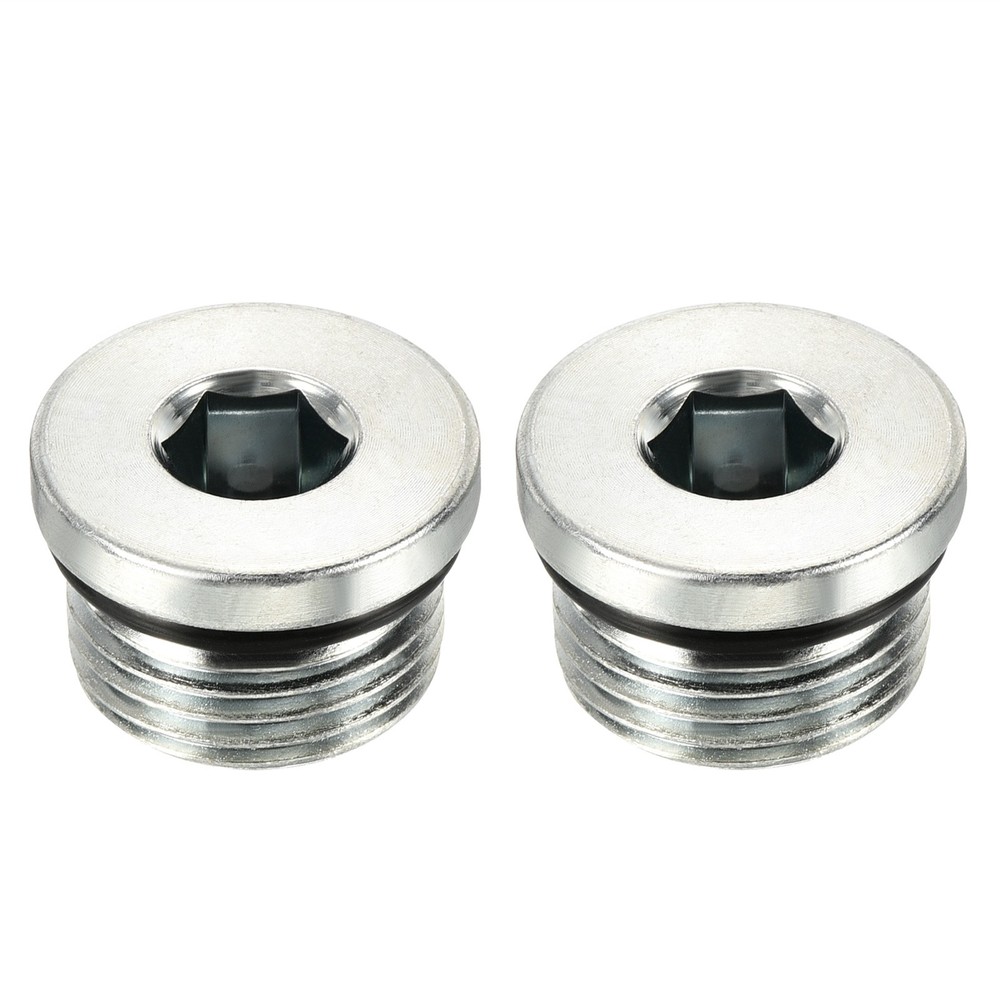2 Pcs 3/4-16UNF Pipe Plug,for Terminate Pipe Ends (Silver)