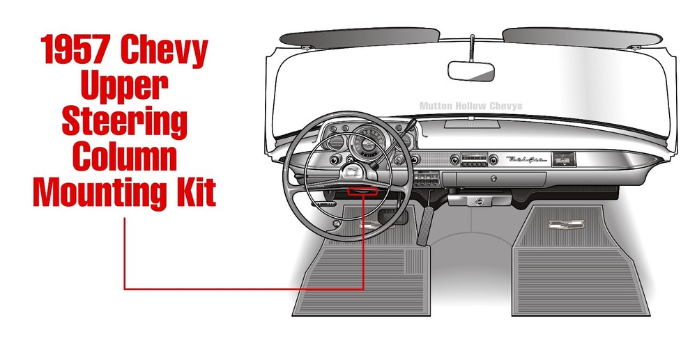 57 Chevy Upper Steering Column Mounting Kit 1957 Chevrolet New