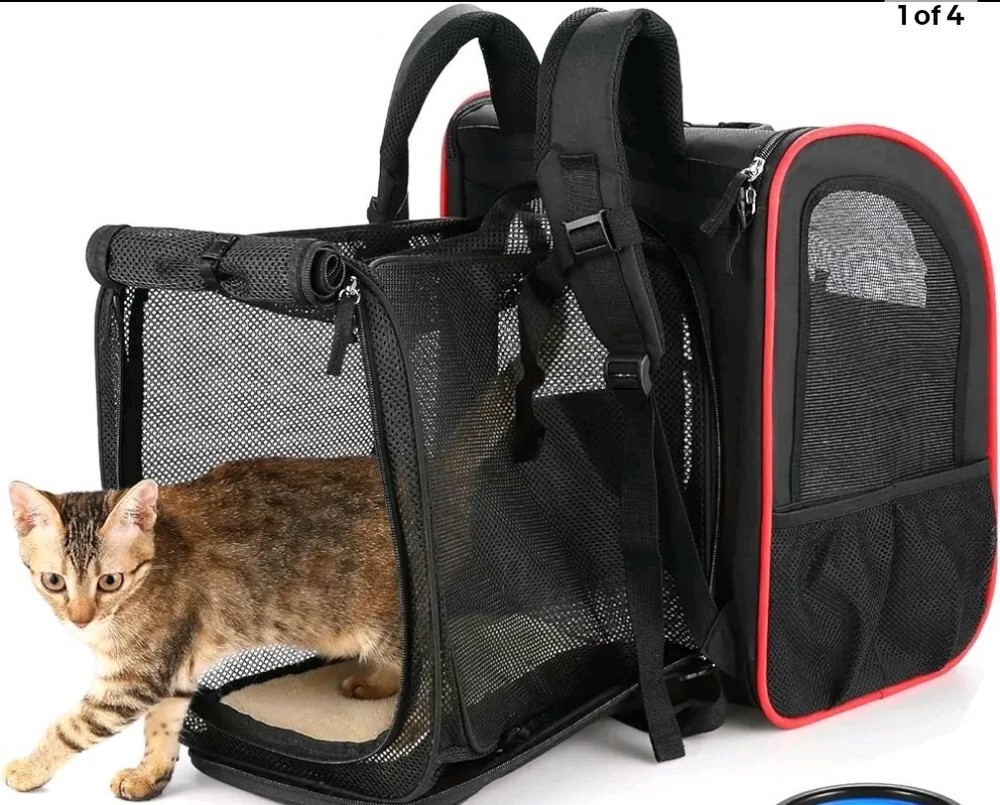 Expandable Pet Carrier Backpack , TSA  Approved