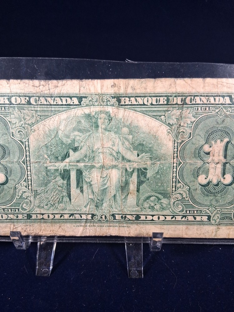1937 CANADA 1 DOLAR BANKNOTE WORLD WAR II