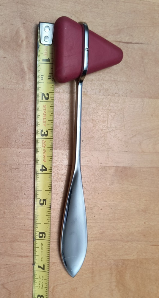 Percussion hammer; preowned; 7.5 in.; chrome handle