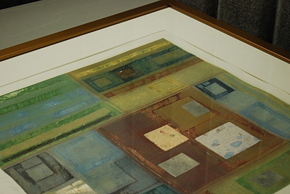 Windows by M. Rodriguez Mixed Media Framed Matted Collage A1005