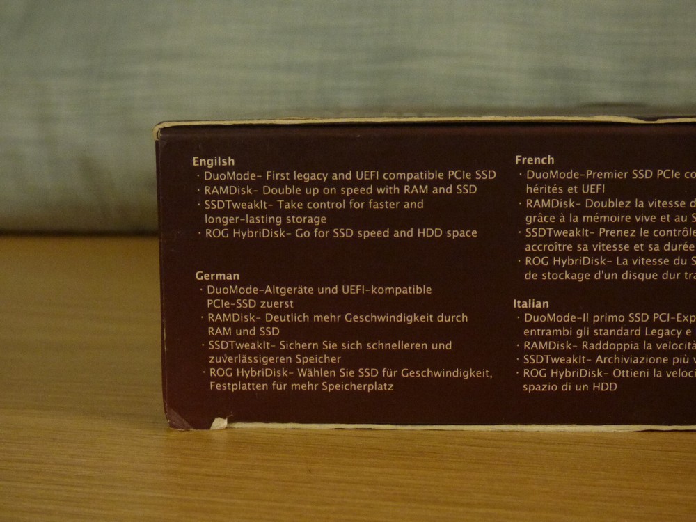 Asus RAIDR EXPRESS PX2-240GB SSD PCIe