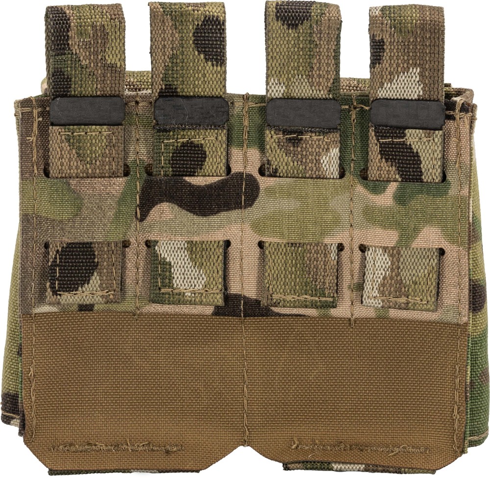 TRYBE Tactical Covered Double Magazine Pouch, Multi Cam, 22HRC2MC