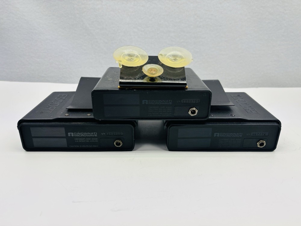 Vtg Cincinnati Microwave ESCORT RADAR WARNING RECEIVER DETECTOR 3 Units untested