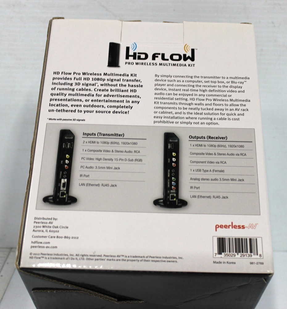 Peerless-AV HD Flow Pro Wireless Transmitter and Receiver