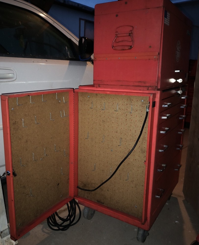 RARE! (3)1973 MAC TOOL BOXES (1) 7 Drawer (1) 6 Drawer & (1)Side Cabinet Rolling