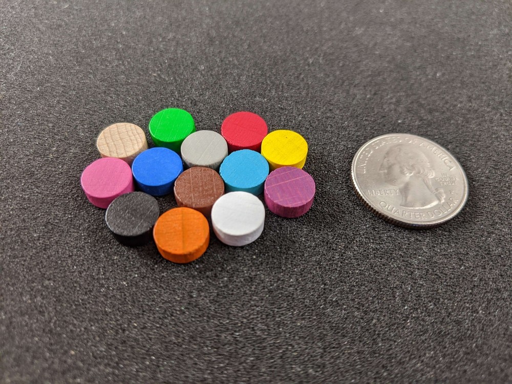 10x4mm Tiny Wooden Discs | Board Game Pieces