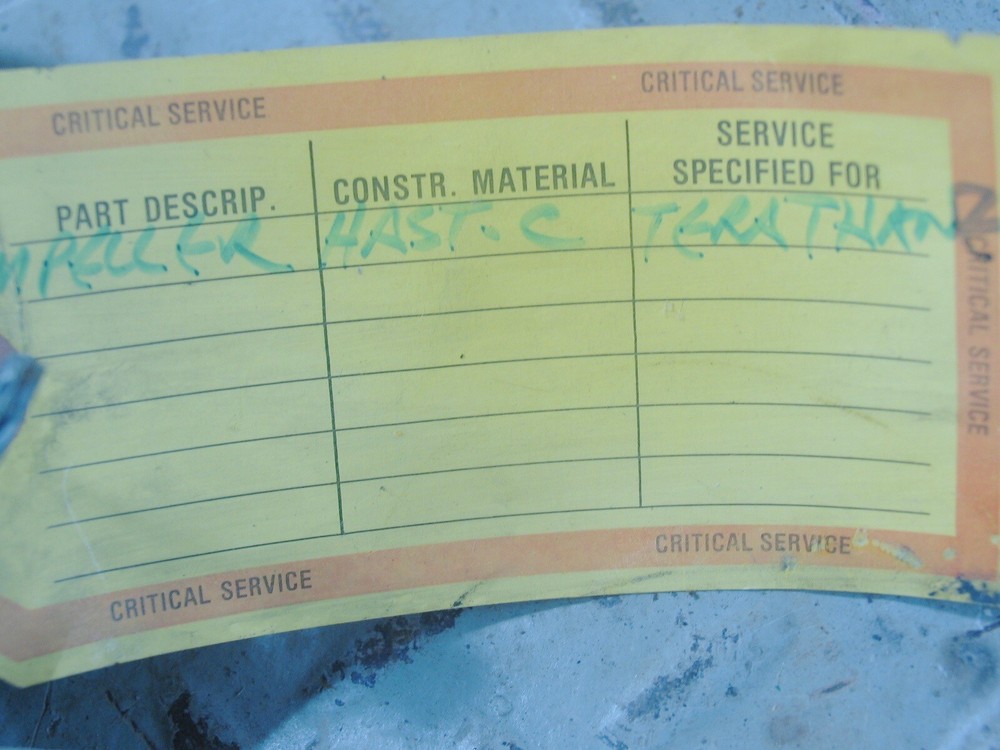 One 9" Impeller HAST-C #46952AA for Terathan (Pump part???)