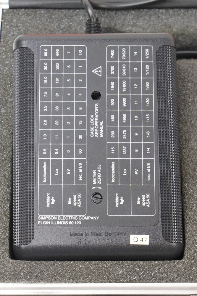 Simpson Illumination Level Meter Model 408-2 with Case