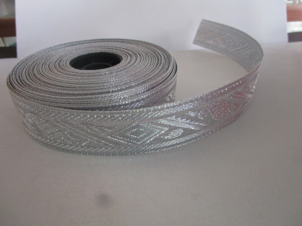 10m/2m Trims Tip Elegante Nichtelastisch 2,6cm Silver C193 New