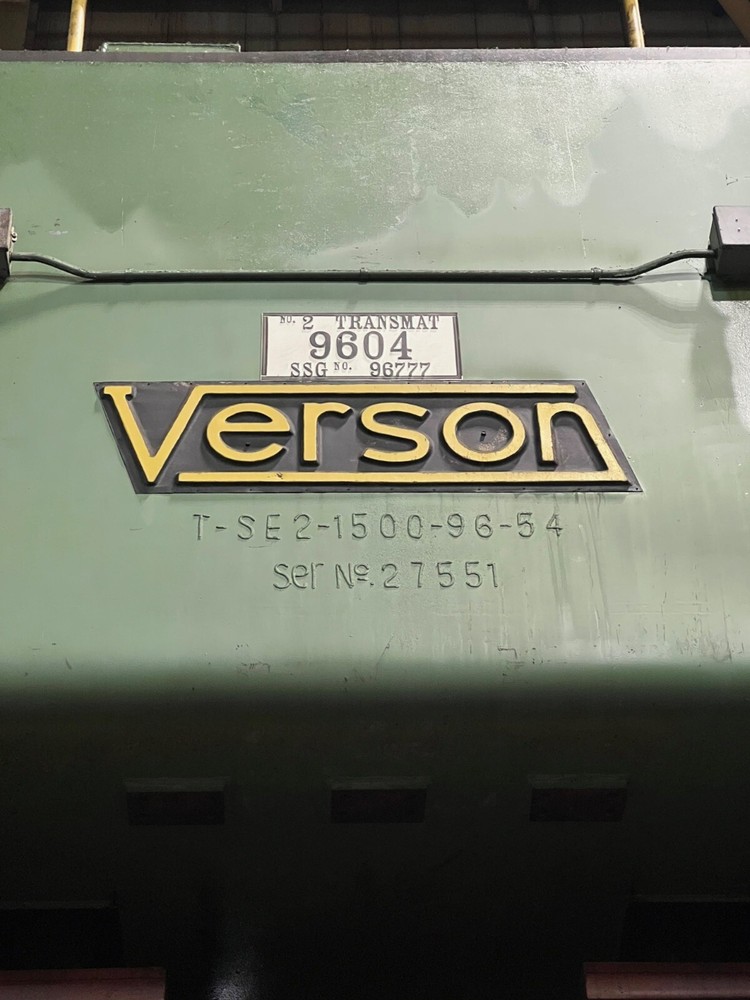 VERSON T-SE2-1500-96-54 TRANSMAT SSDC PRESS 1500 TON CAPACITY