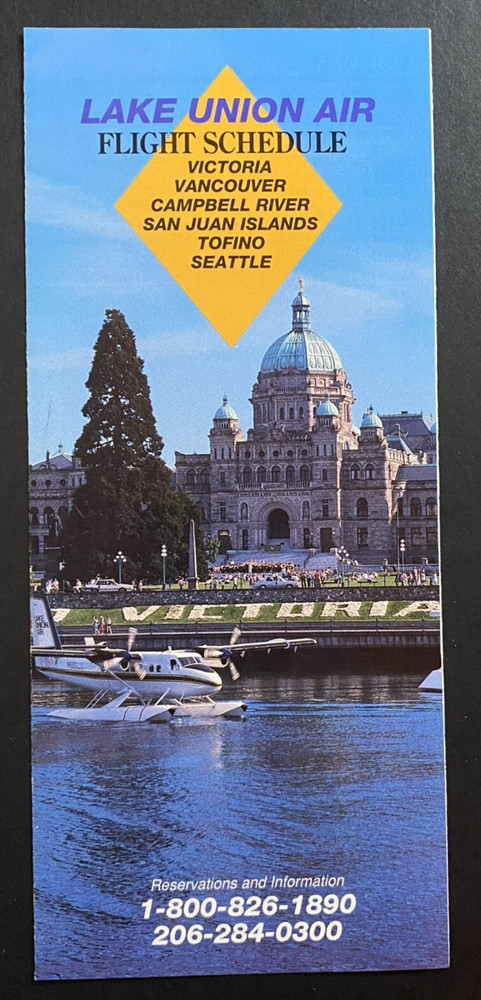 Lake Union Air Timetable Effective (Undated)