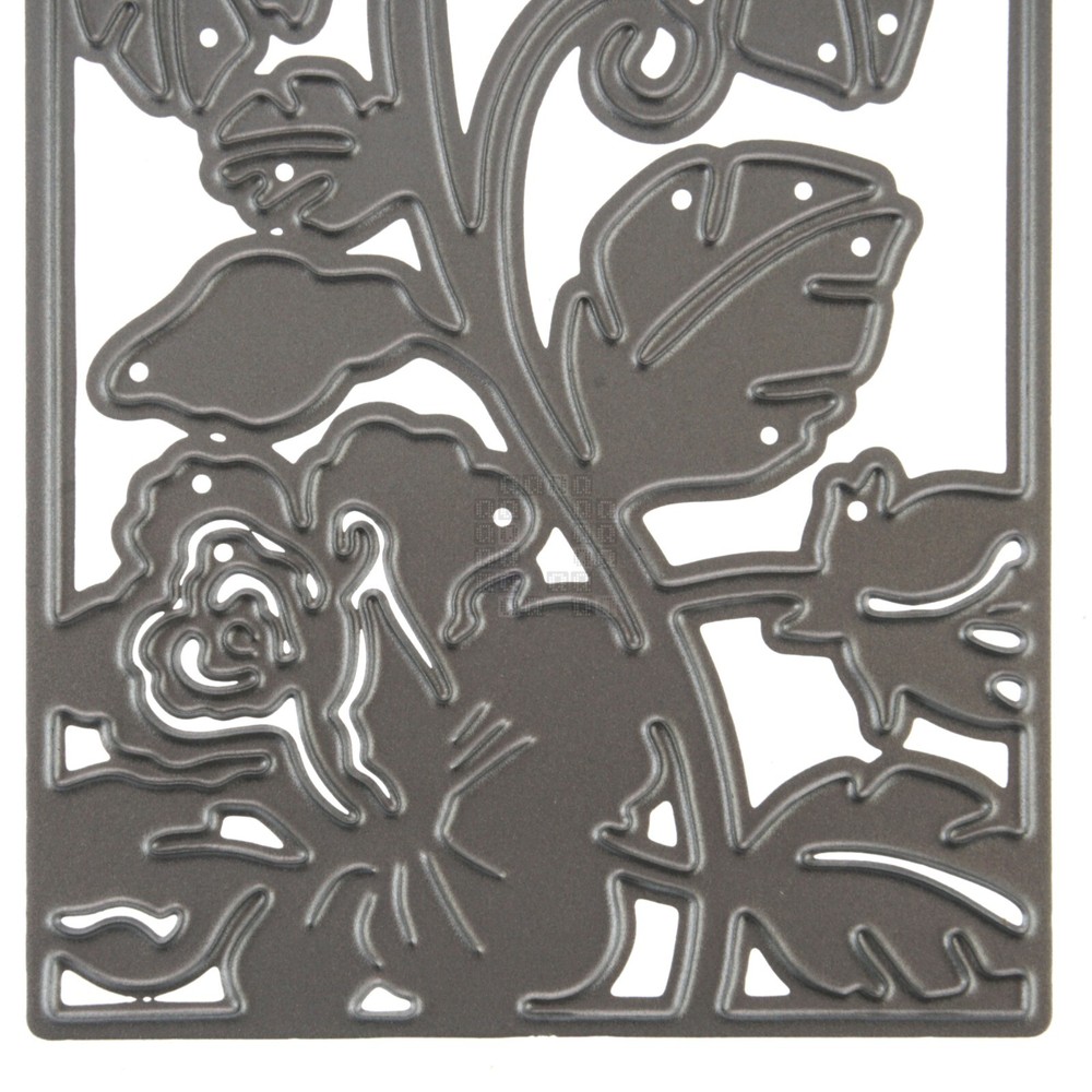 Entwined Roses Rectangular Metal Cutting Die