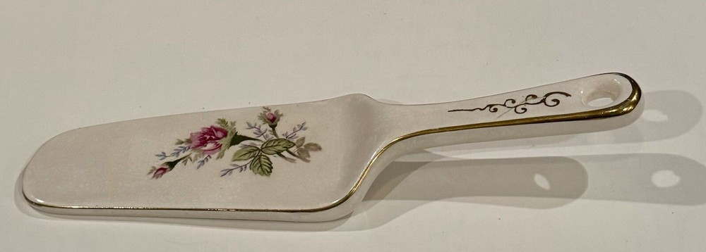 Vintage Moss Rose Cake Server