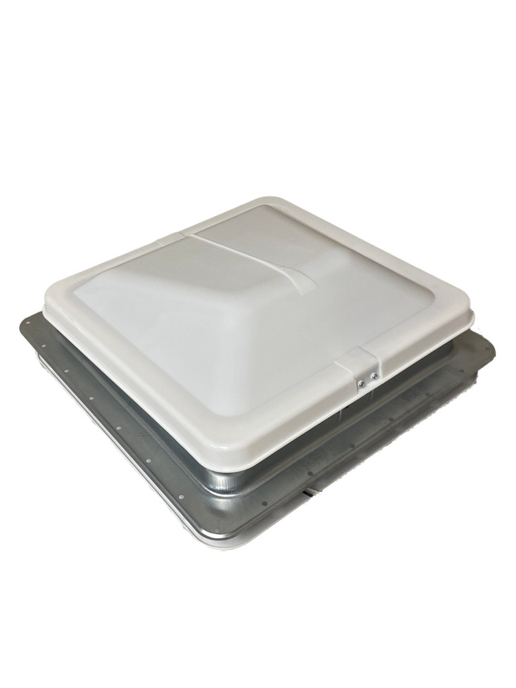 2 Pack 14" X 14" RV Roof Vent 12V Powered Fan White W/ Installation Accessories