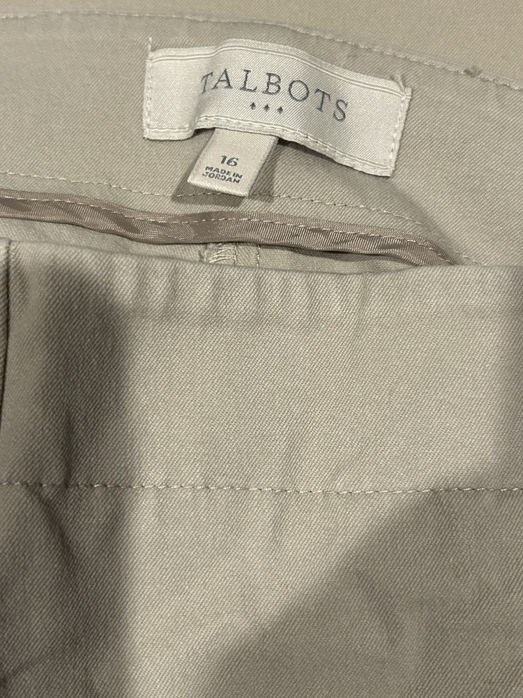 Talbots Women’s Beige Pants Size 16