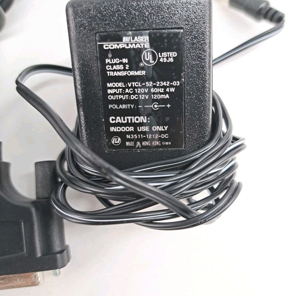 Vintage Laser PC4 Portable Computer Handheld PDA Case With Cables And Manual