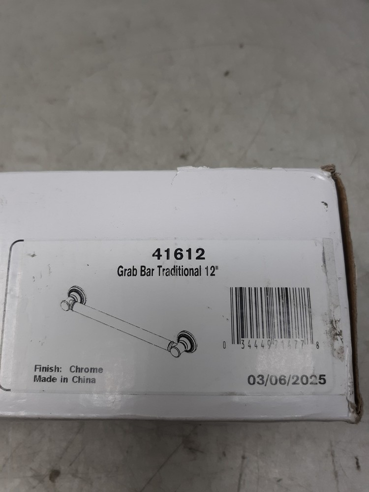 Delta 41612 Traditional 12" Grab Bar Chrome