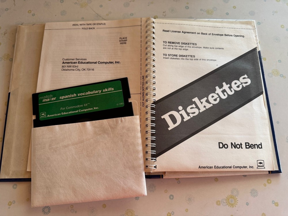 A+ Spanish Learning Software for Commdore 64, 1984