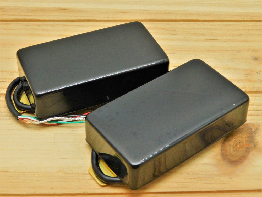 G.M. Flat Tops Black Covered High Output ceramic Humbuckers