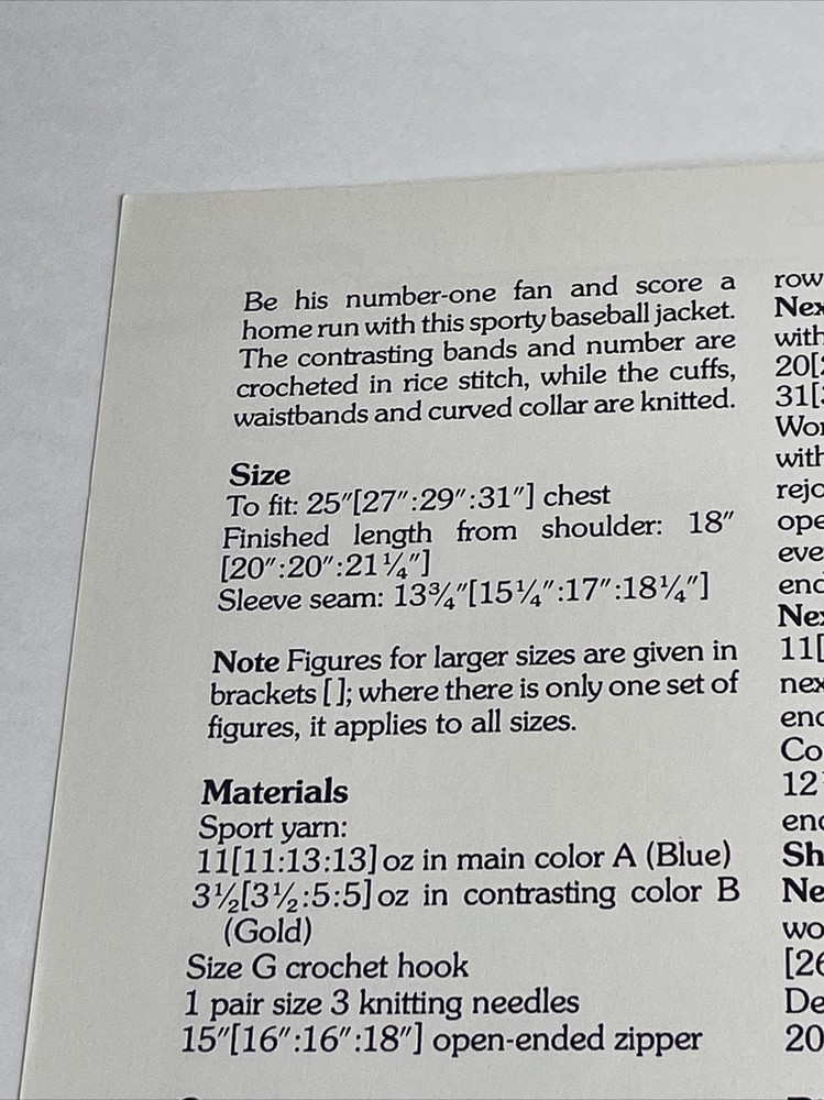 Marshall Cavendish Boys Strike 1 Sweater Crochet Pattern