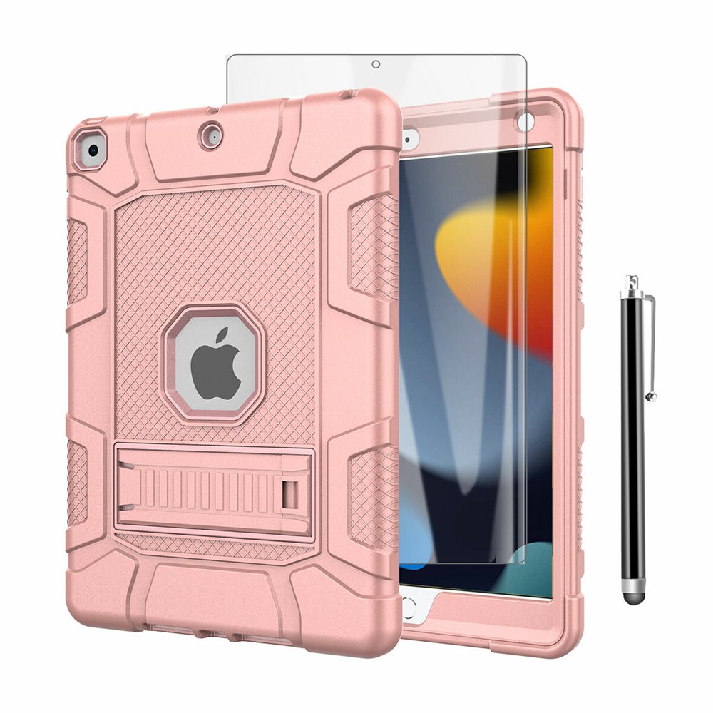 iPad 9th 8th 7th Generation Case Shockproof Heavy Duty Cover + Screen Protector