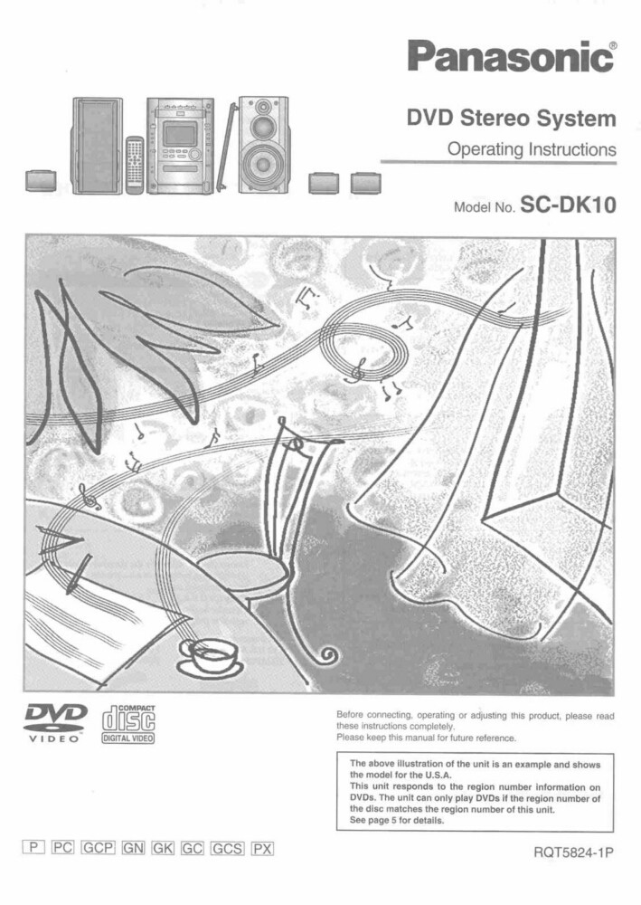 Panasonic SA-DK10 Stereo System Owners Instruction Manual