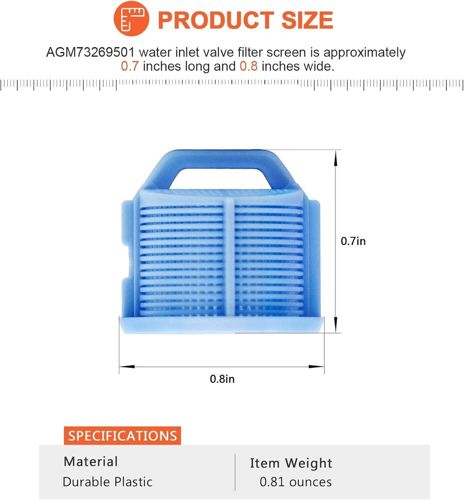 Replacement Washer Water Inlet Valve Filter Screen for Washing Machine
